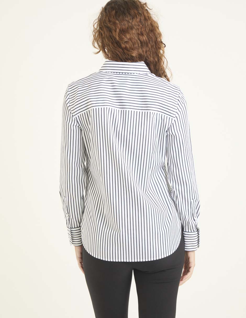 Blusa camisera manga larga para mujer 5