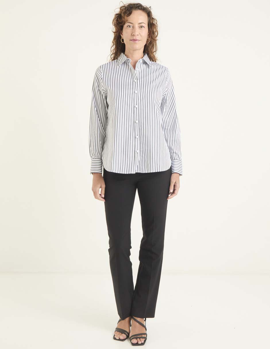 Blusa camisera manga larga para mujer 6