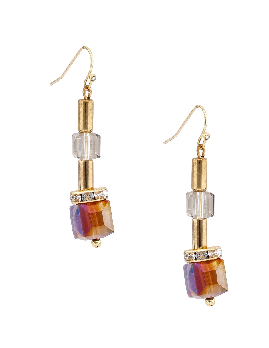 Aretes largos Additions con acabado brillante