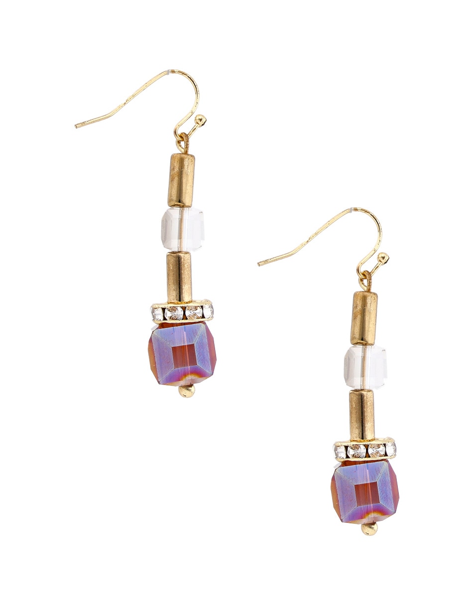 Aretes largos Additions con acabado brillante