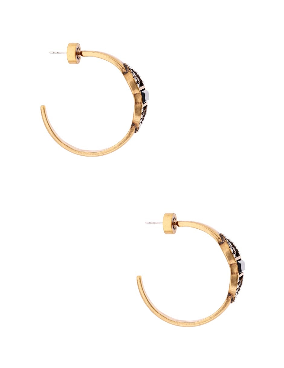 Aretes de aro ciruculares con acabado pavé 6