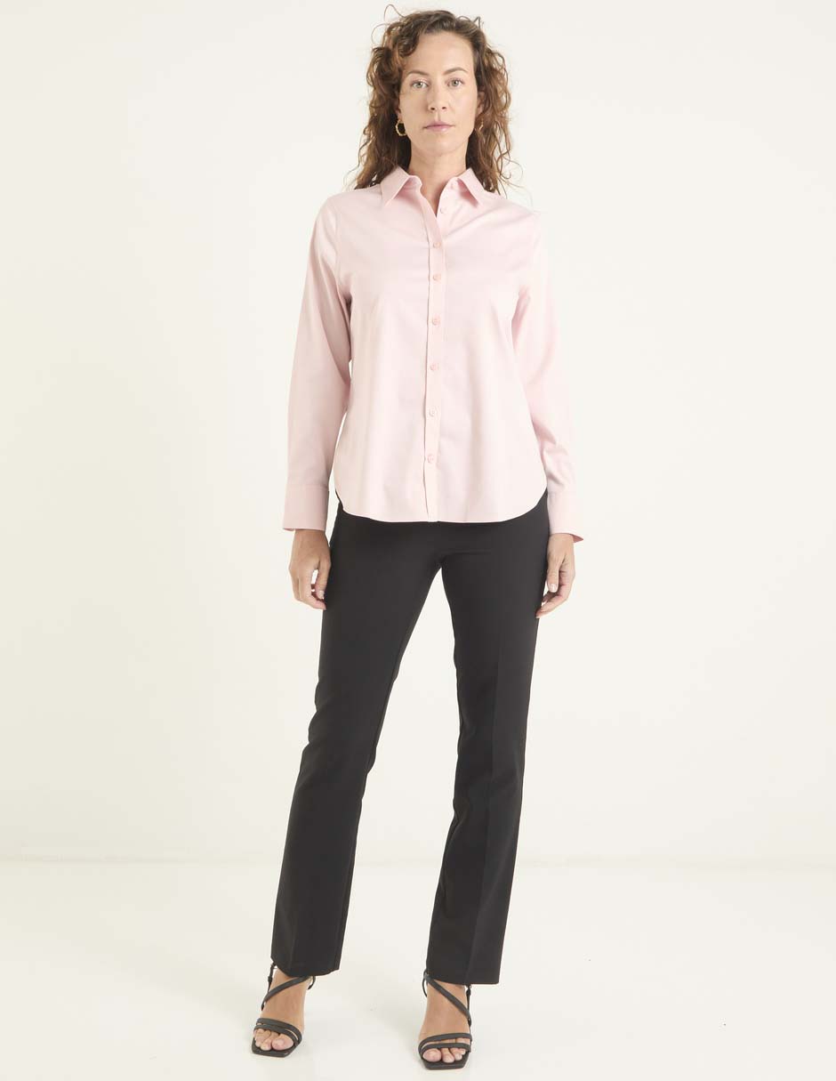 Blusa camisera manga larga para mujer