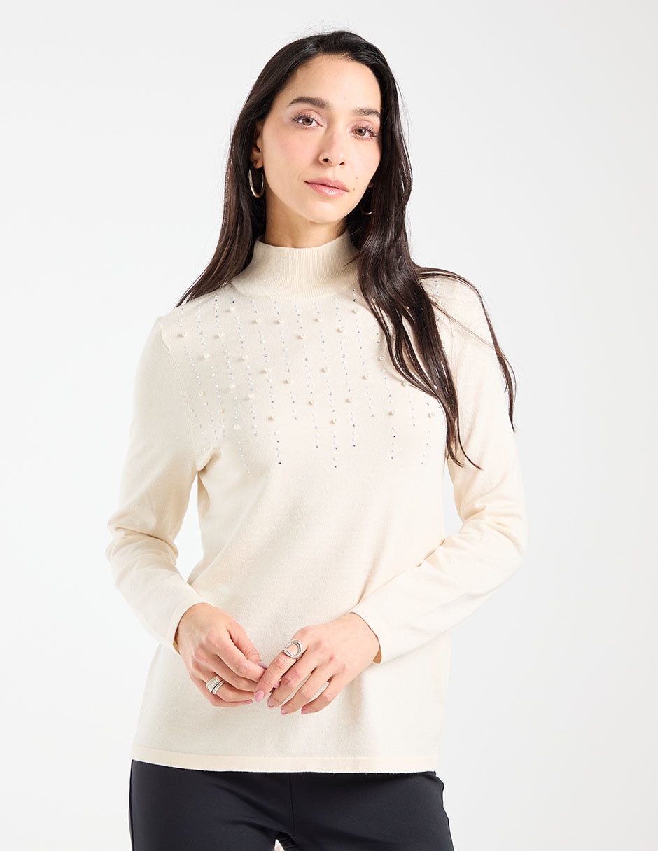 Suéter cuello alto para mujer 7