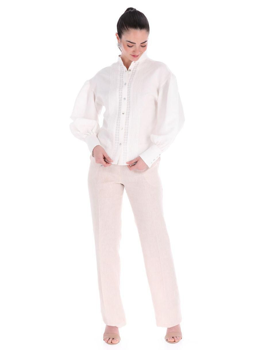 Blusa camisera Camasha manga larga para mujer