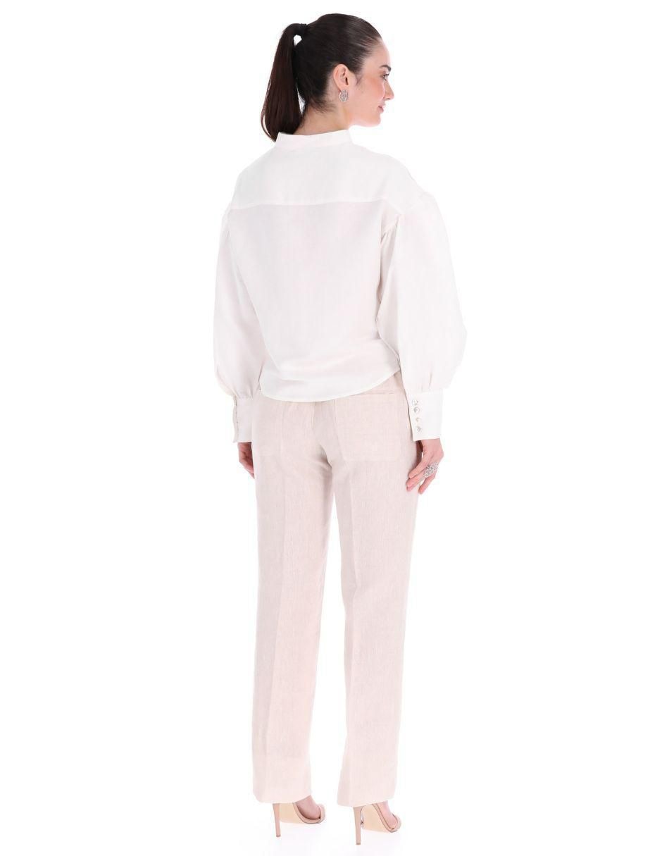 Blusa camisera Camasha manga larga para mujer