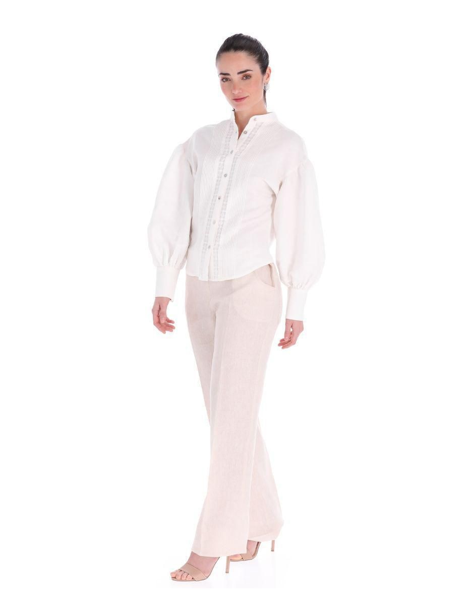 Blusa camisera Camasha manga larga para mujer