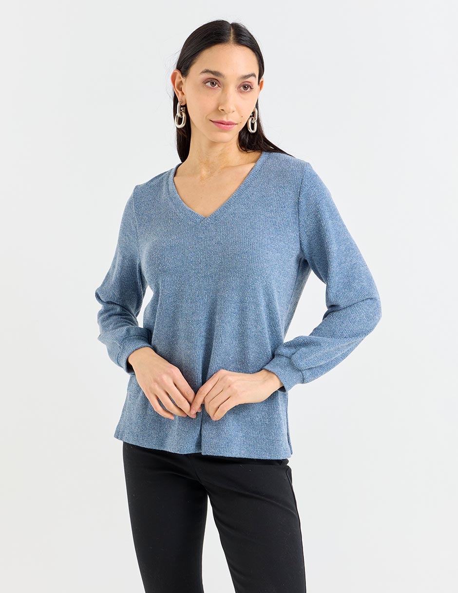 Blusa manga larga para mujer
