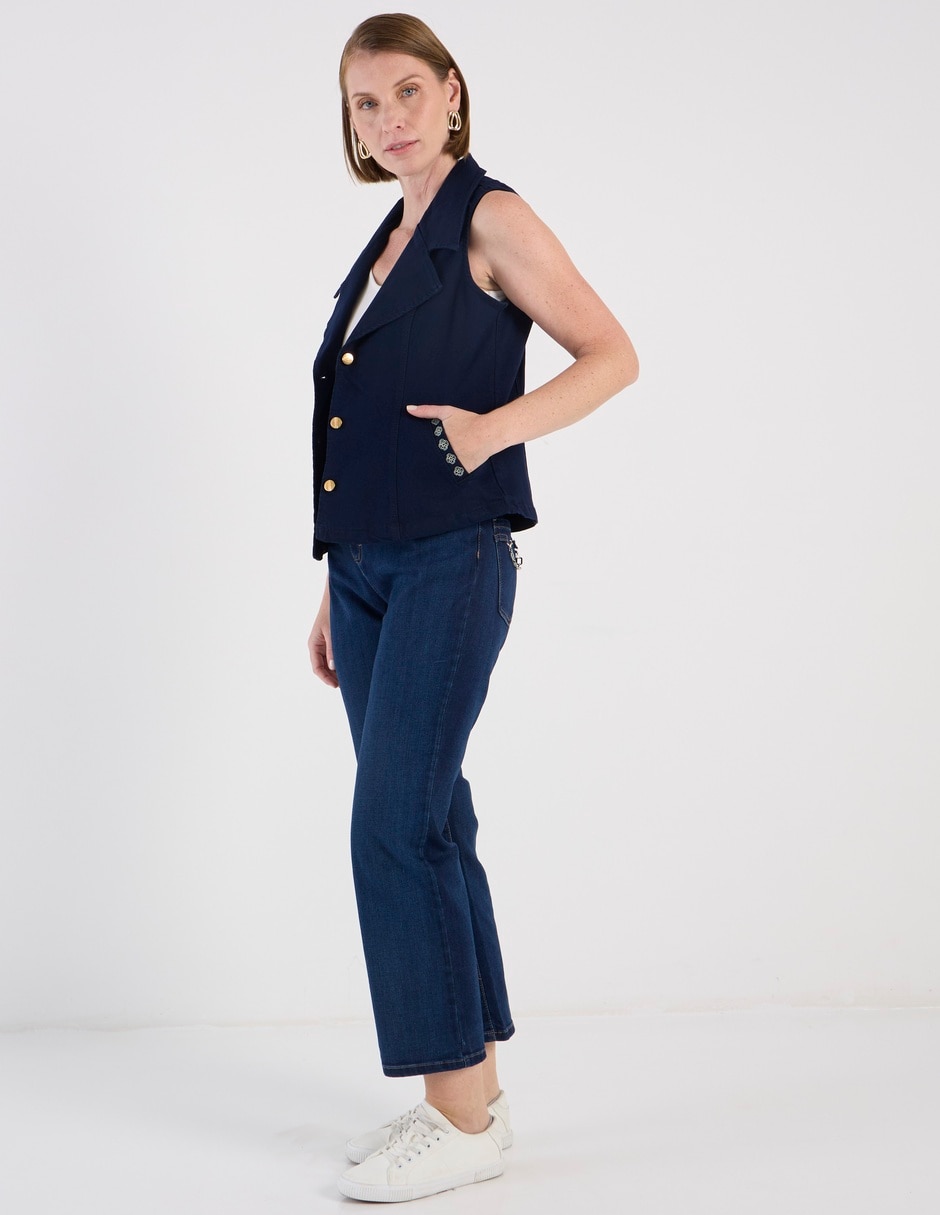 Jeans straight corte cintura para mujer 8