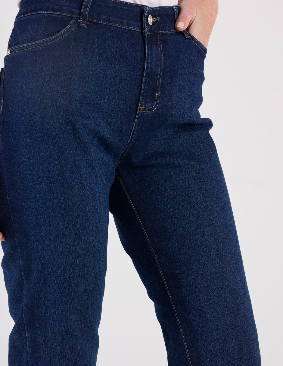 Jeans straight corte cintura para mujer 9