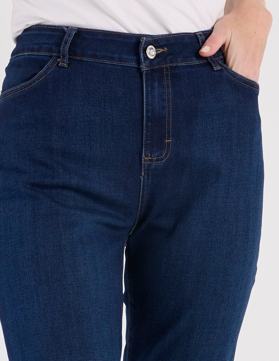 Jeans straight corte cintura para mujer 10