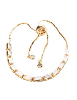 Pulsera con zirconia Brisée acabado baño de oro 18 K