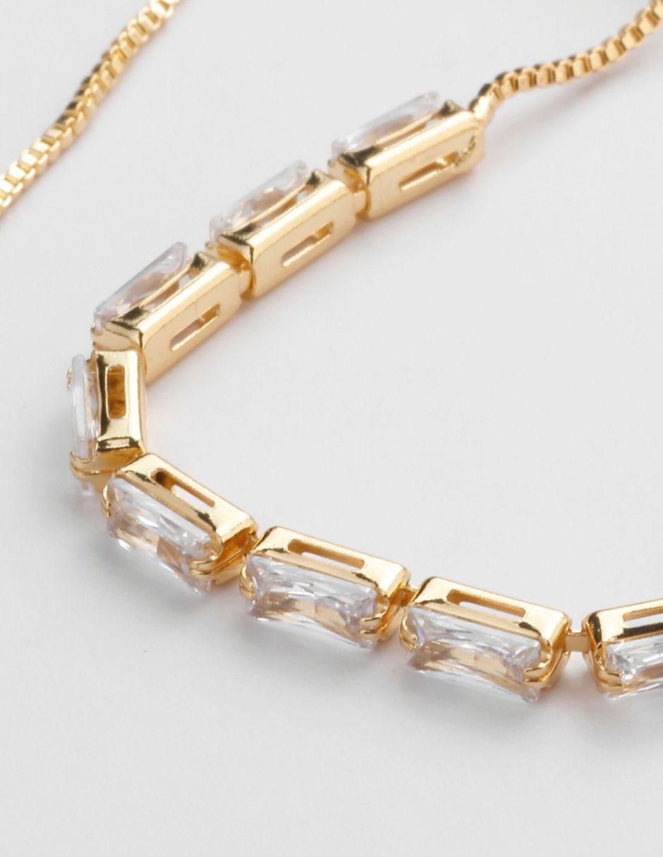 Pulsera con zirconia Brisée acabado baño de oro 18 K 2