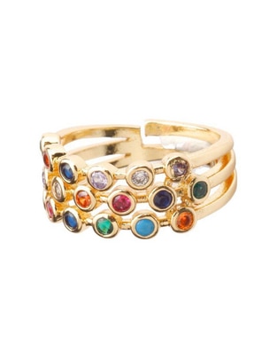 Anillo Lumora 18 k zirconia baño de oro Anillo Lumora 18 k zirconia baño de oro