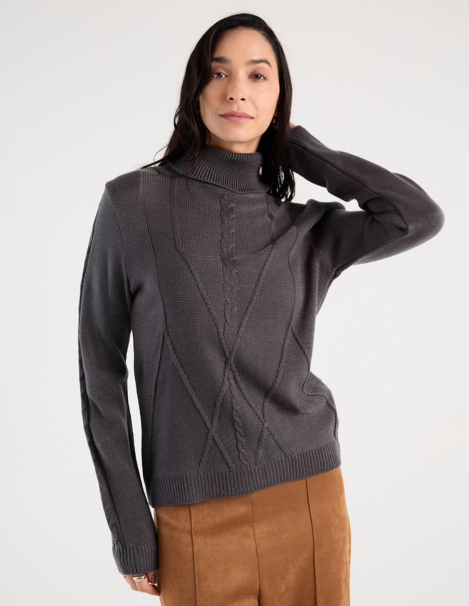 Suéter cuello tortuga para mujer 1