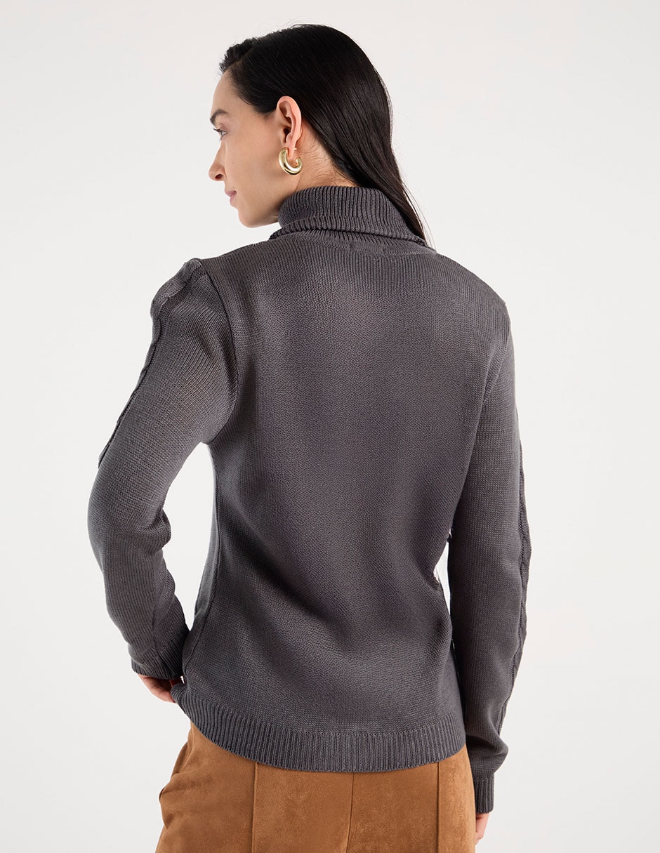 Suéter cuello tortuga para mujer 11