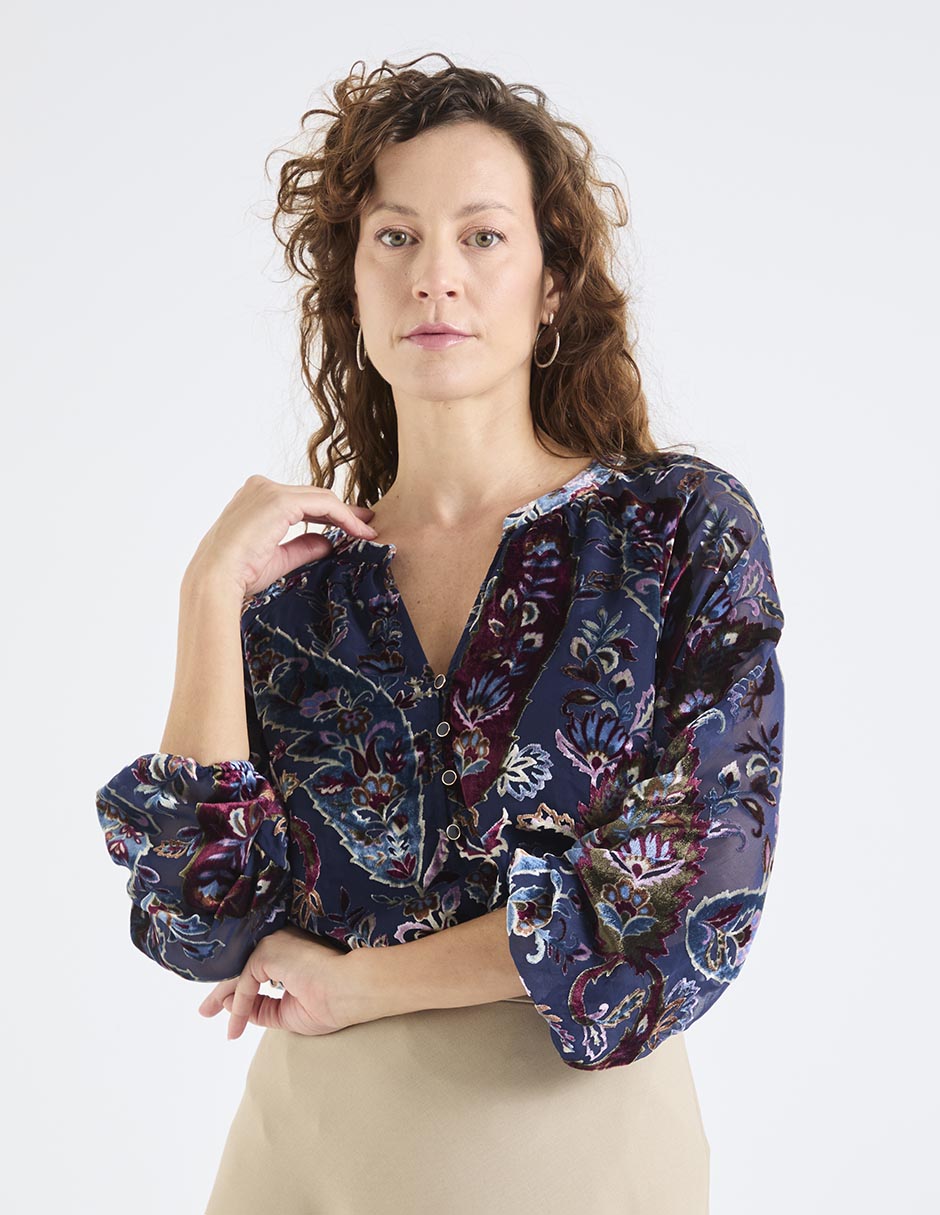 Blusa camisera manga larga para mujer 1