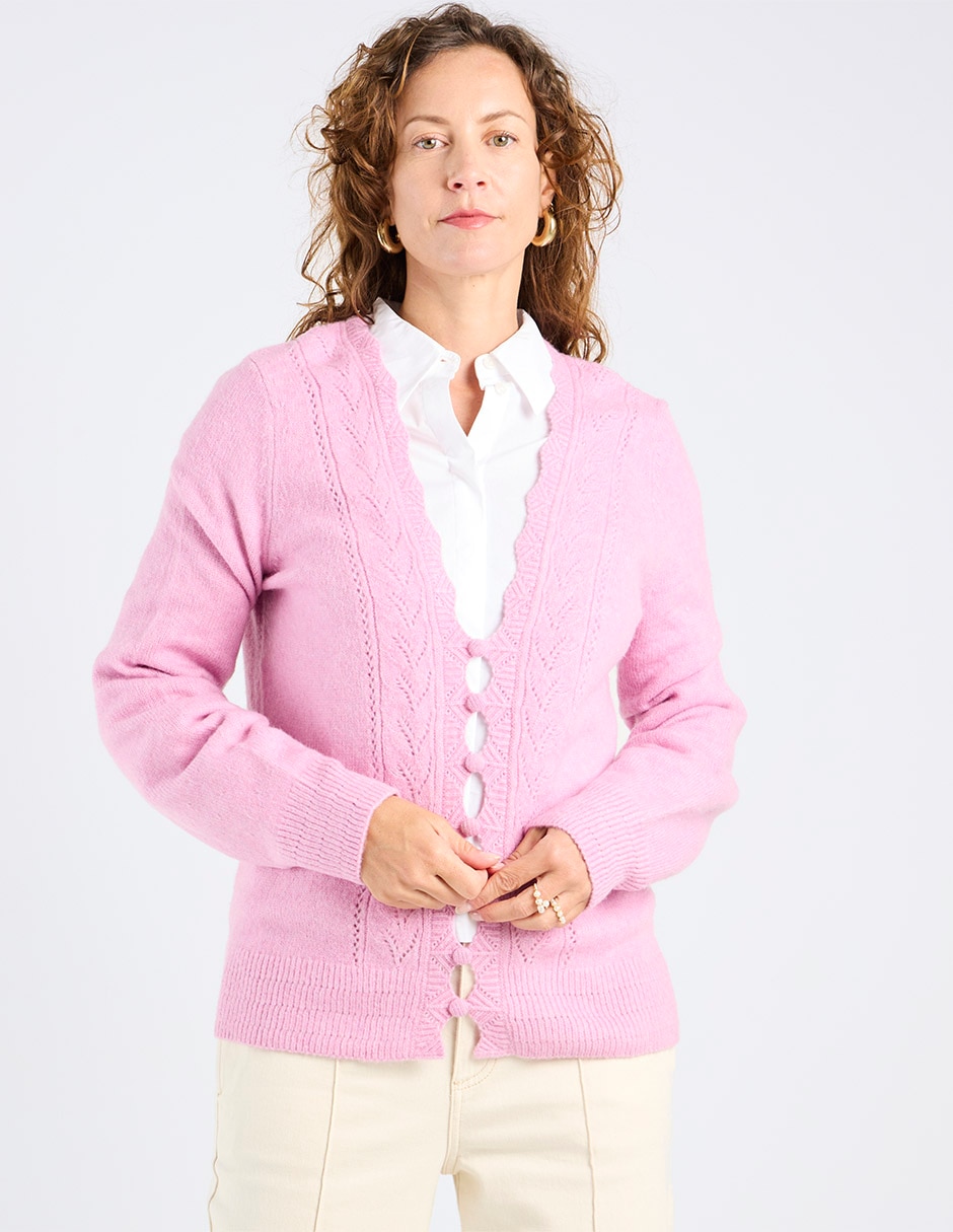 Suéter cuello V para mjuer Suéter cuello V para mjuer