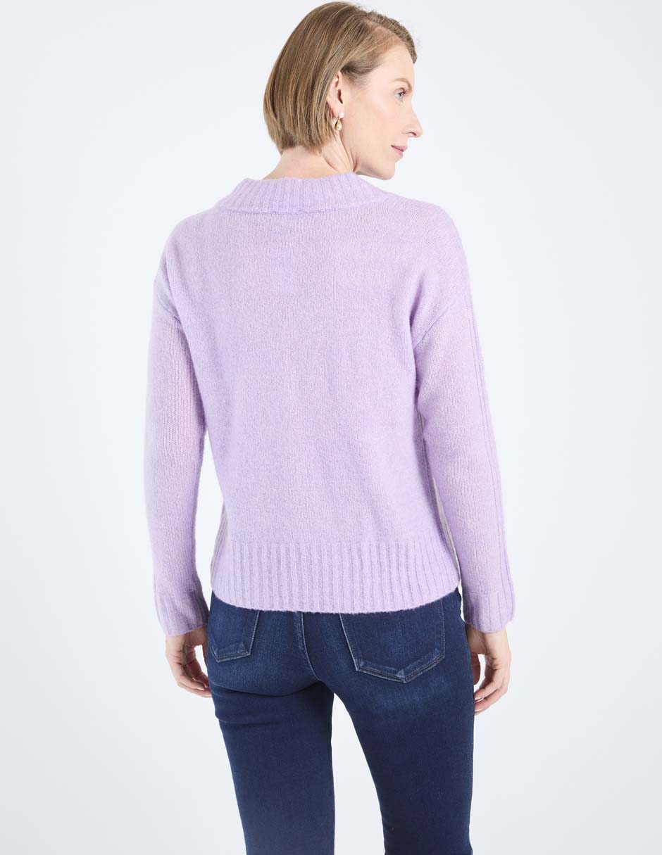 Suéter cuello v para mujer 5