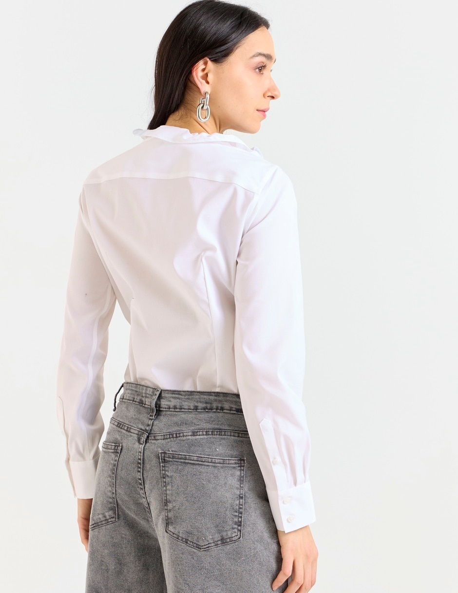 Blusa camisera manga larga para mujer 6