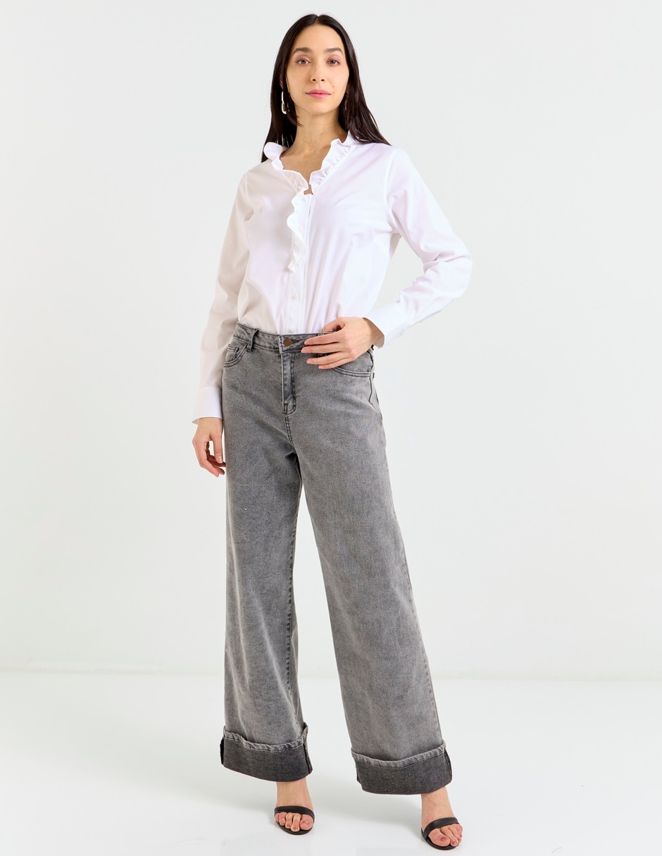 Blusa camisera manga larga para mujer 7