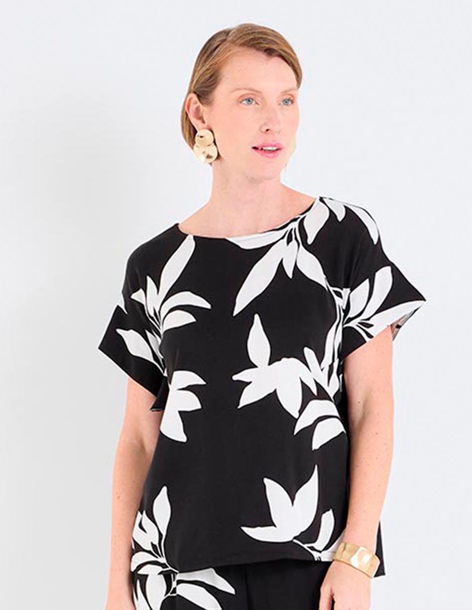Blusa Damaia Atelier manga corta para mujer