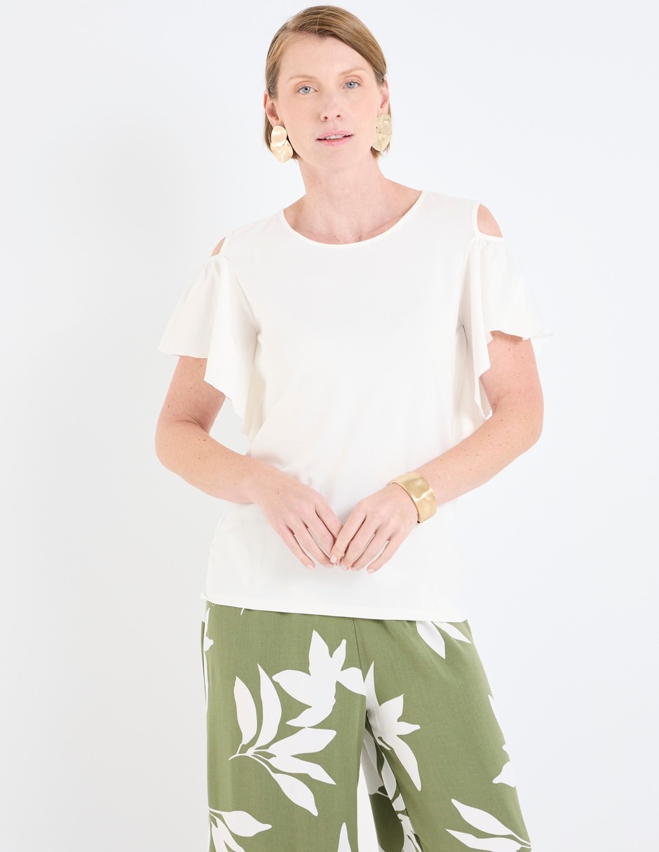 Blusa manga corta para mujer