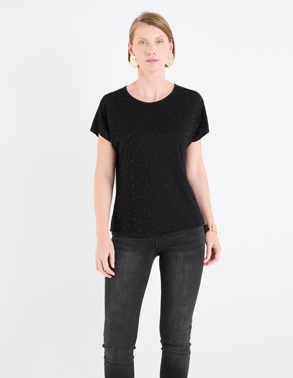 Blusa manga corta para mujer