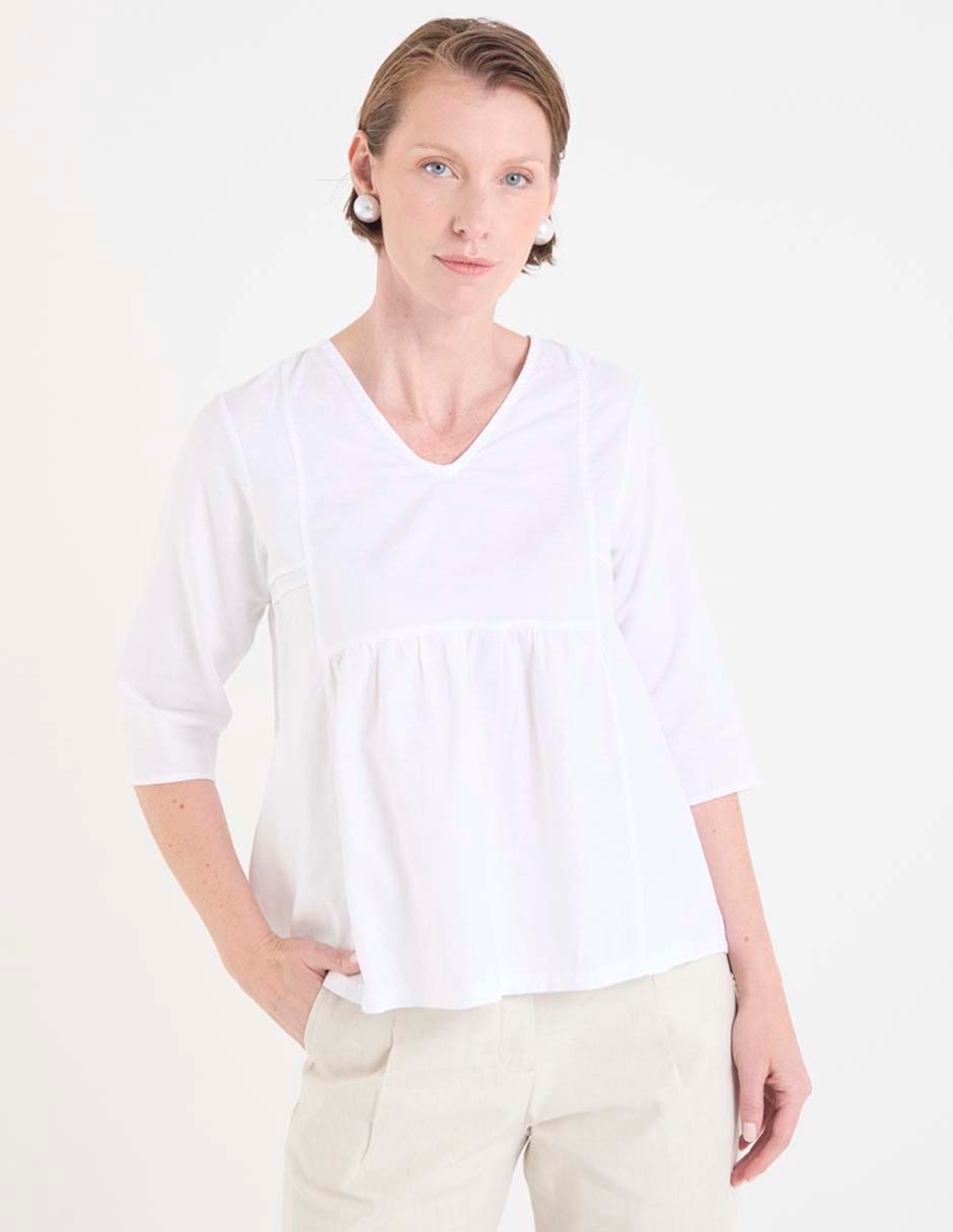 Blusa manga al codo para mujer 1