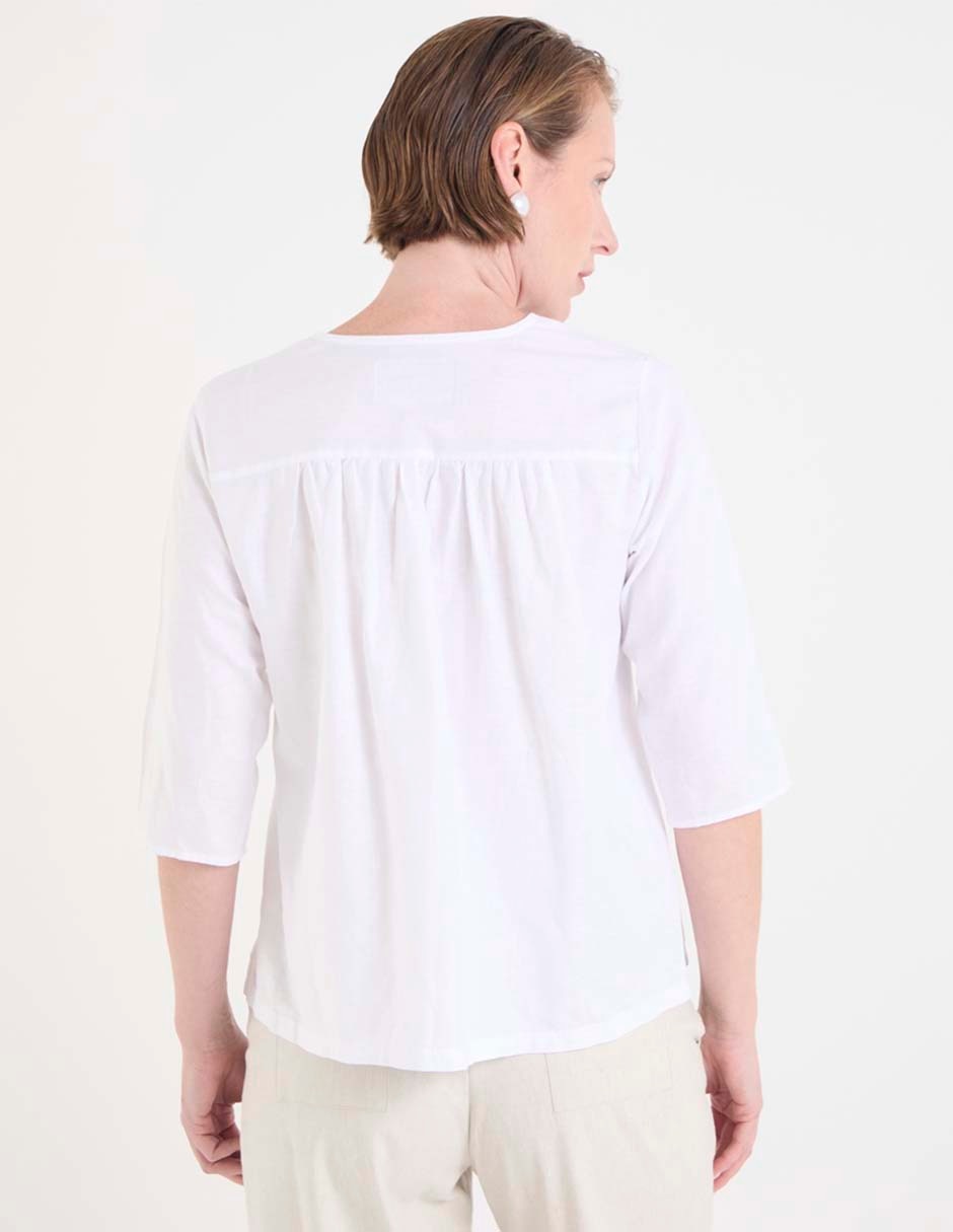 Blusa manga al codo para mujer 5