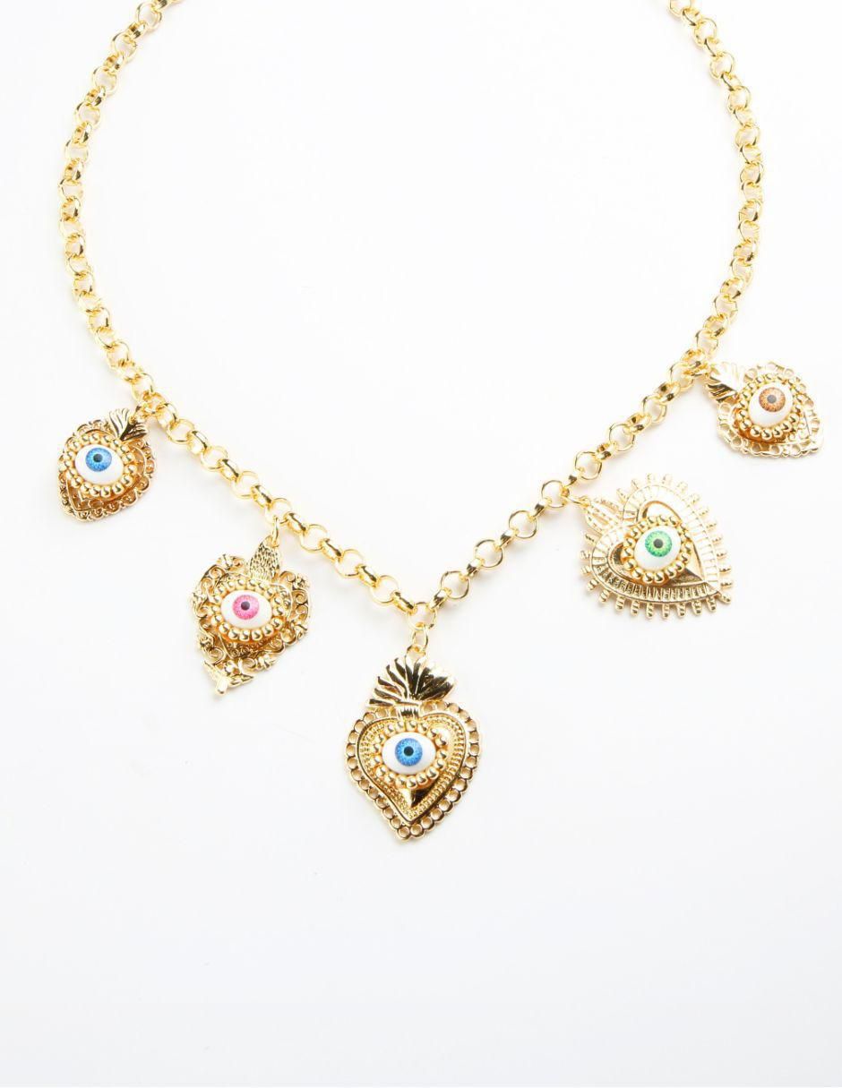 Collar ojo Vistâme con acabado baño de oro 18 K