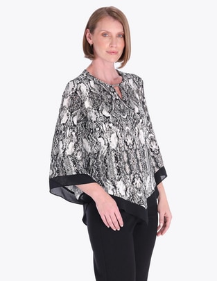 Blusa túnica manga 3/4 para mujer