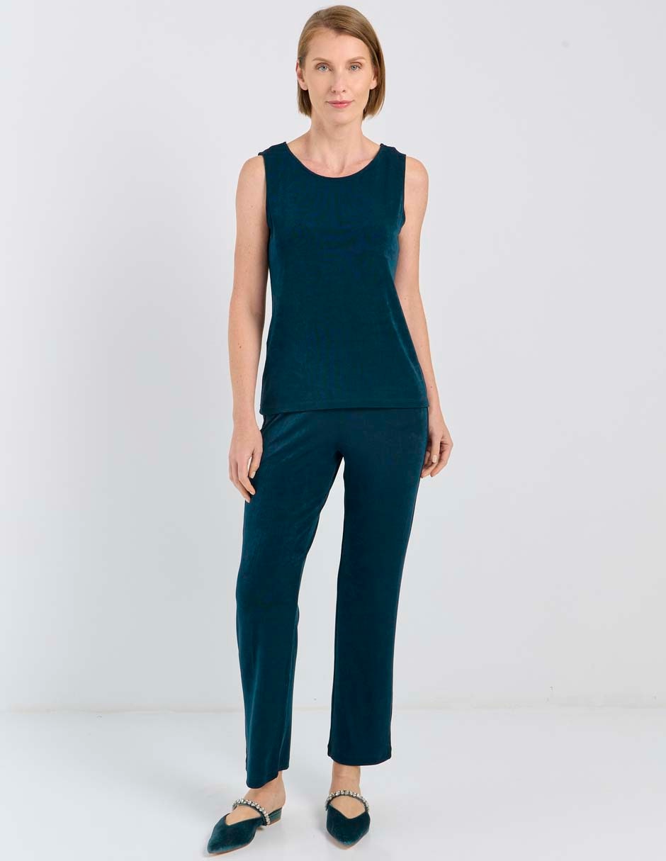 Top cuello redondo escote medio tirante ancho