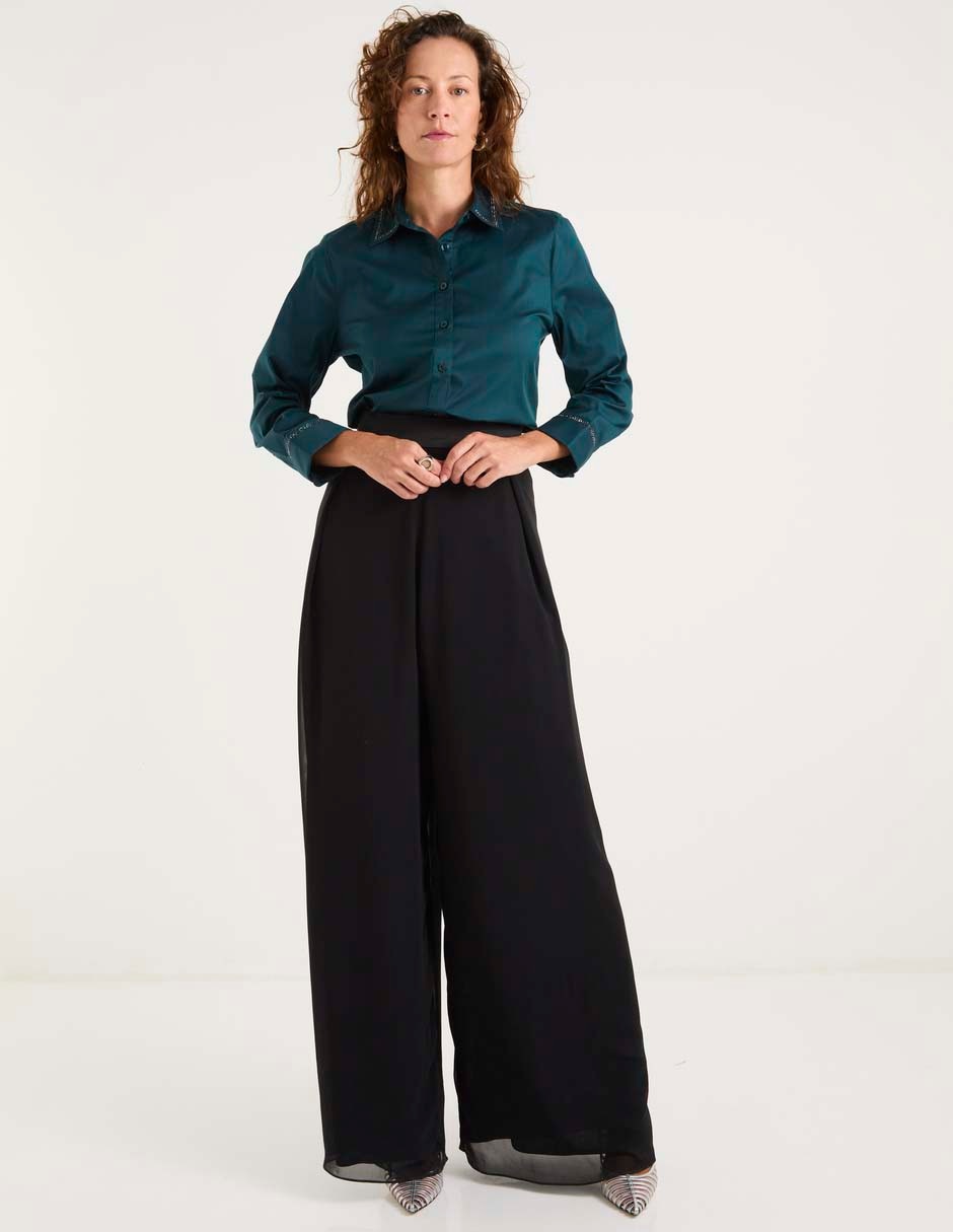 Blusa camisera manga larga para mujer 7