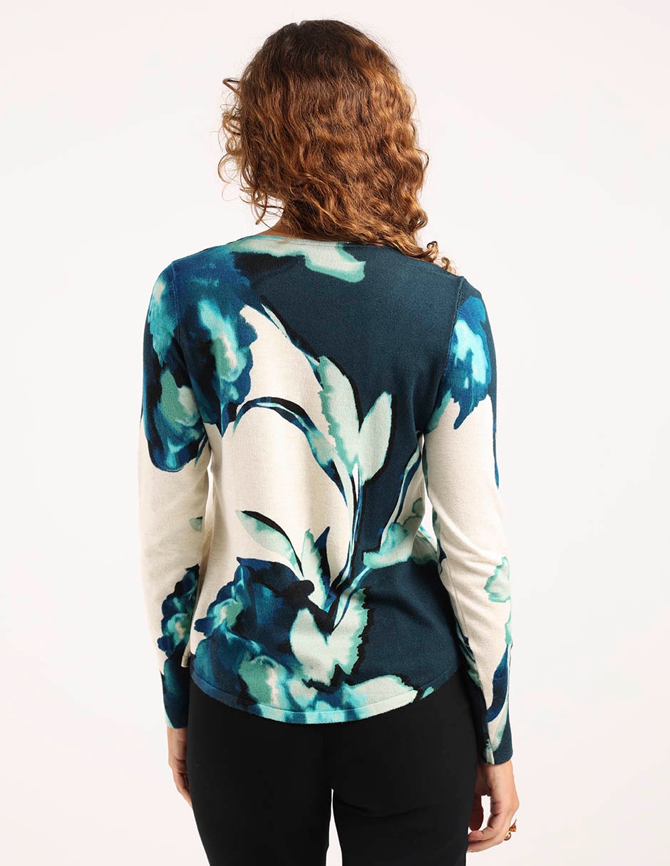 Suéter cuello V para mujer 11