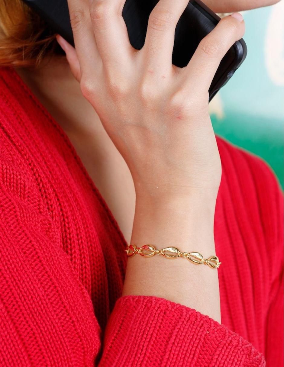 Pulsera Conchelia acabado baño de oro 18 K 5