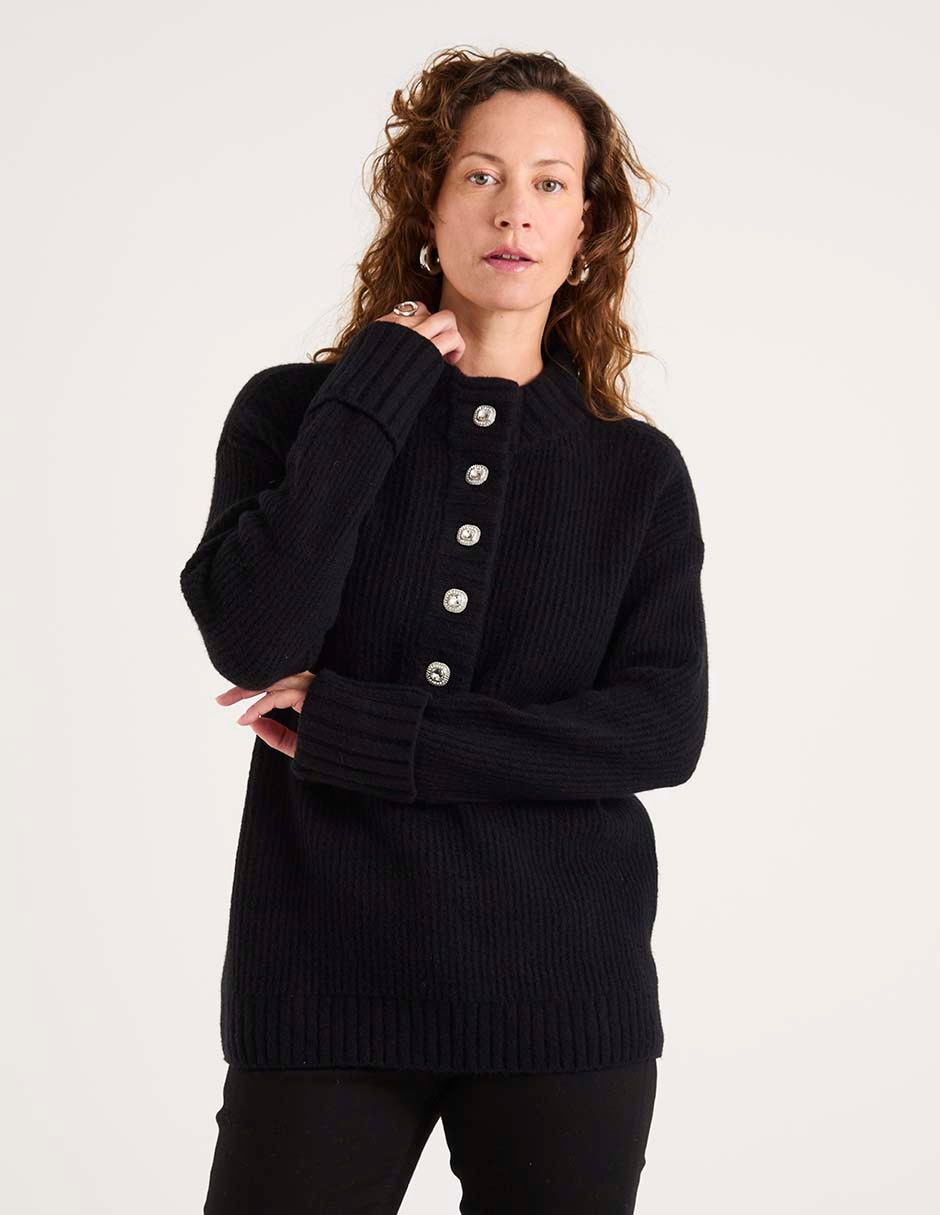 Suéter cuello redondo para mujer 1