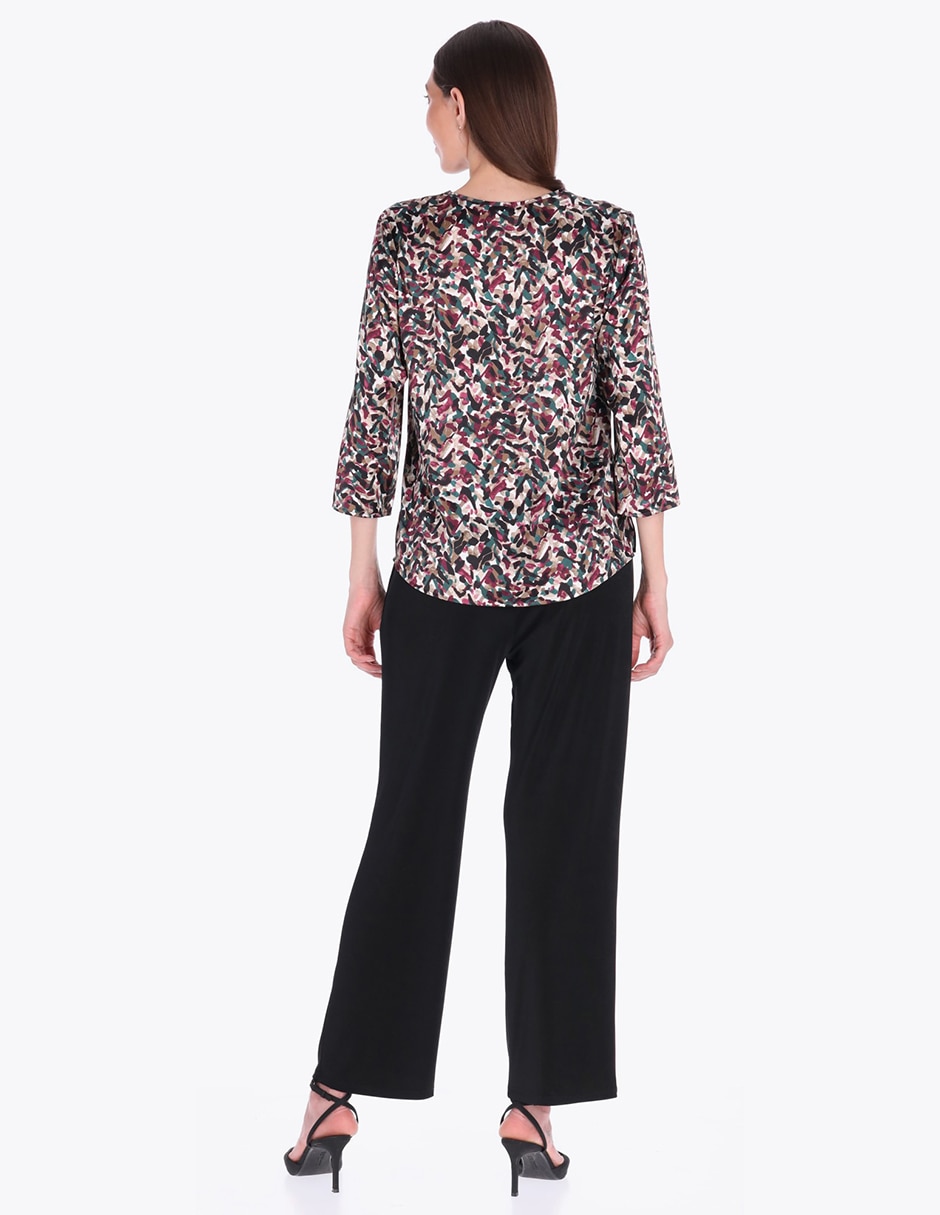 Blusa Charme manga 3/4 para mujer