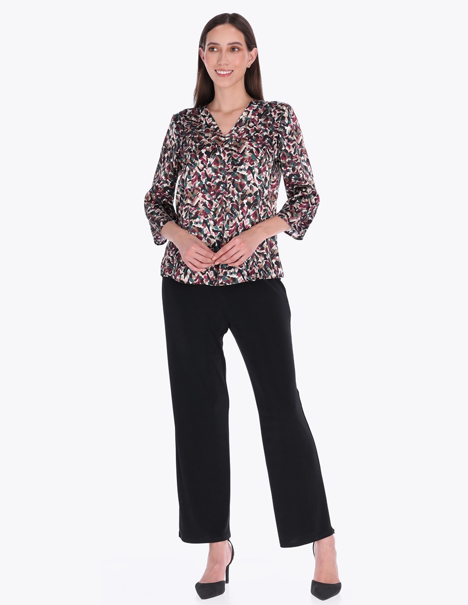 Blusa Charme manga 3/4 para mujer