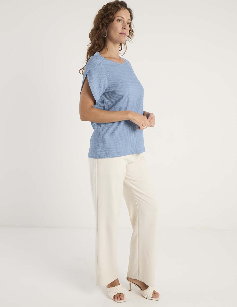 Playera manga corta cuello redondo para mujer 8