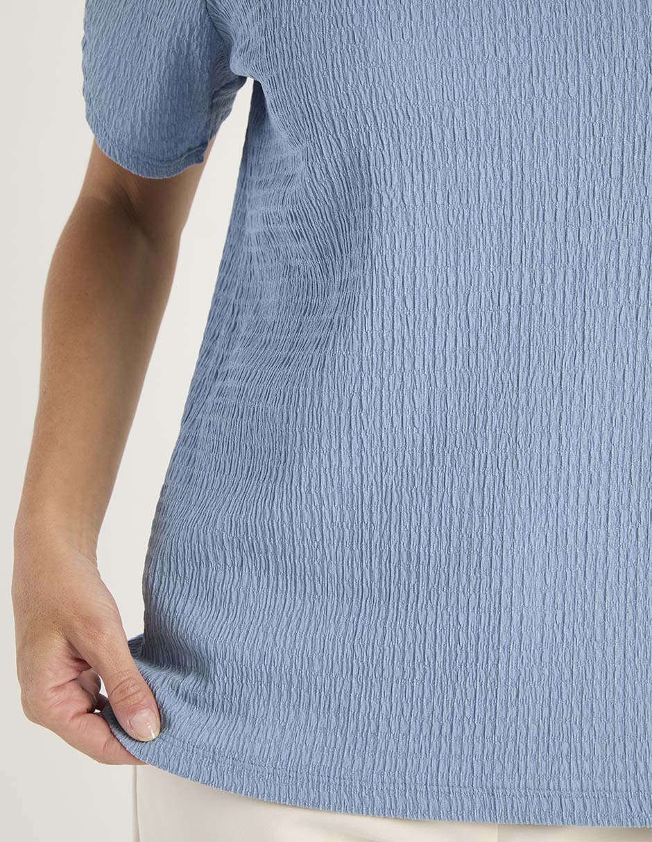 Playera manga corta cuello redondo para mujer 10