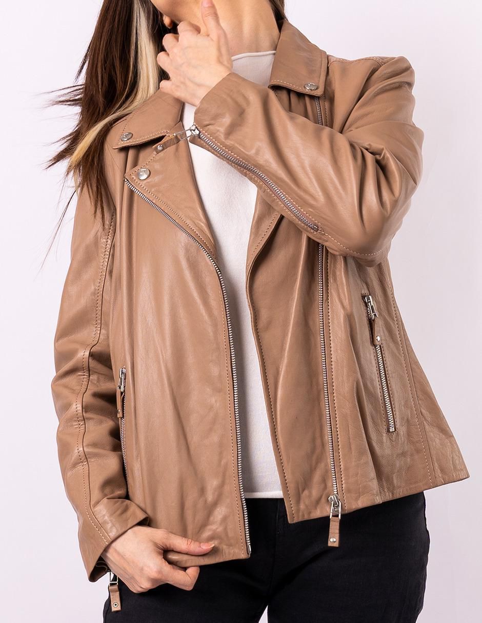 Chamarra impermeable de piel para mujer 6
