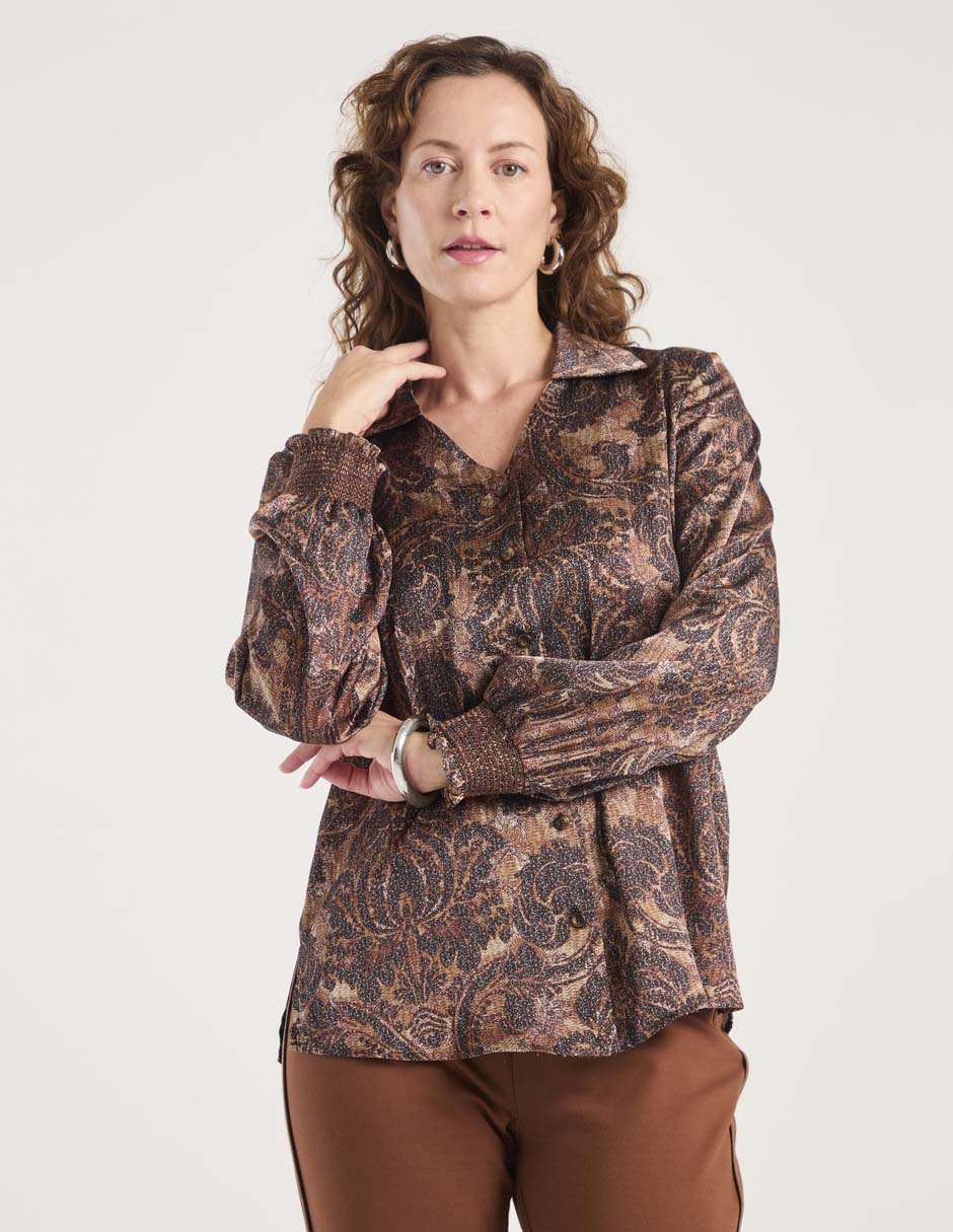 Blusa Sanctuary manga larga para mujer