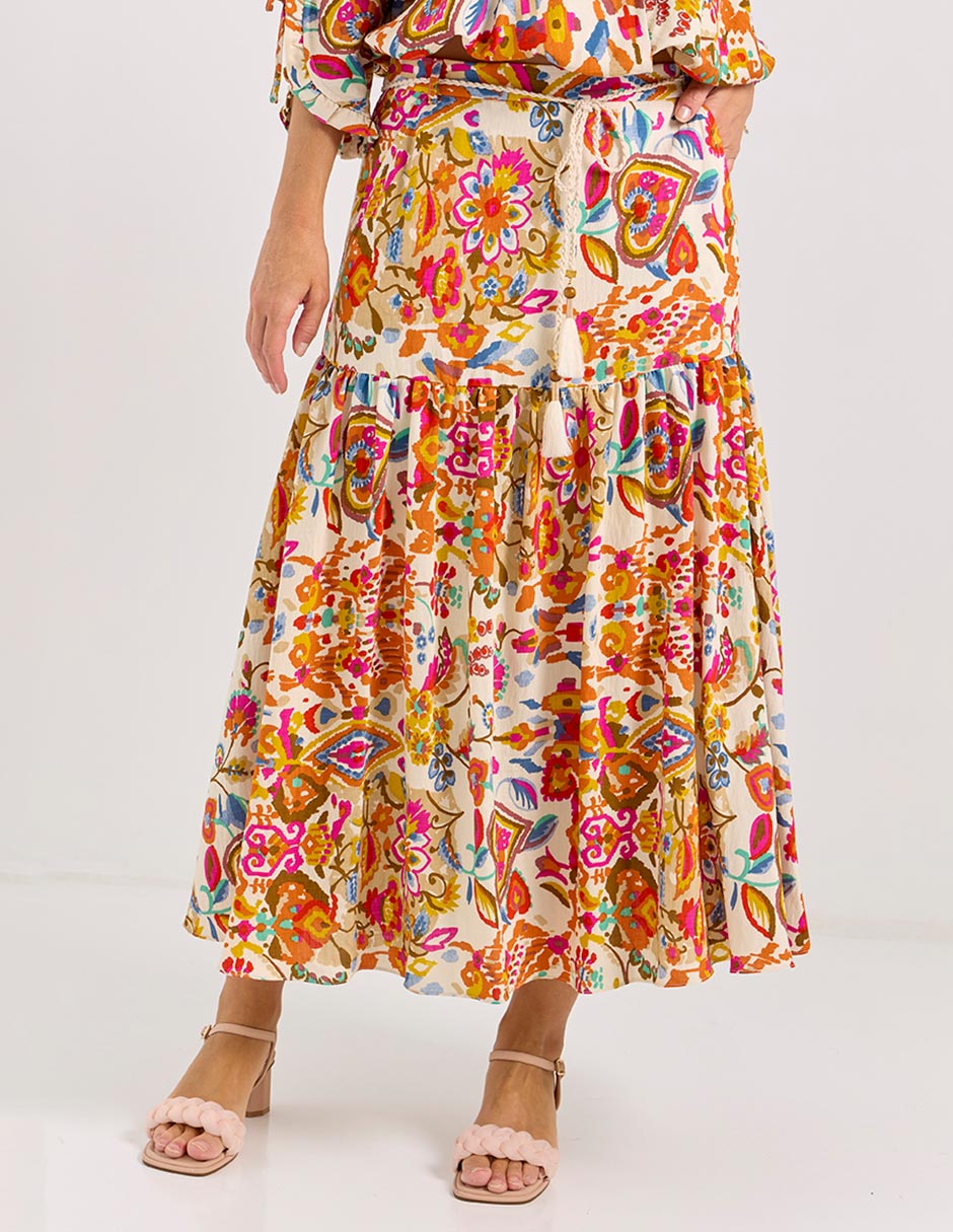 Falda crop a la cintura