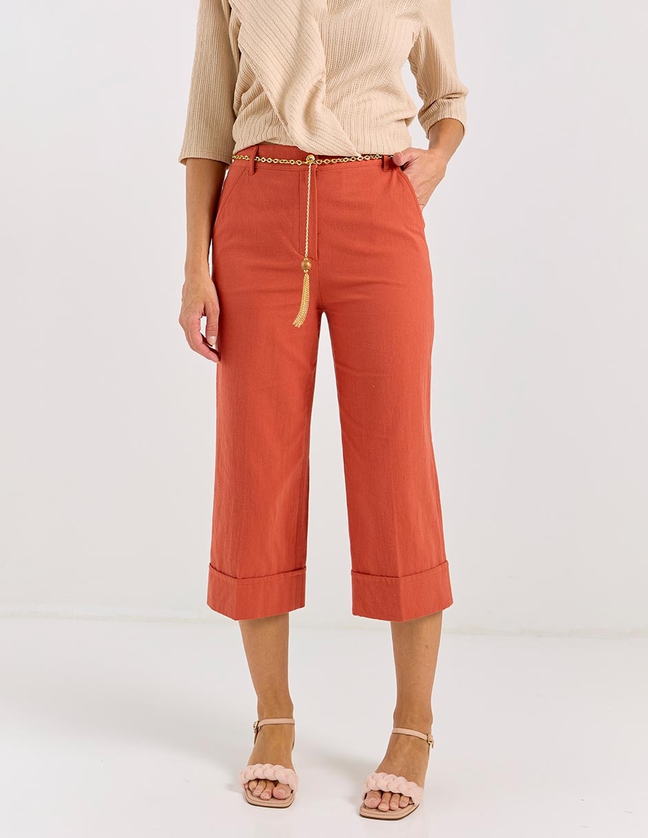 Pantalón capri regular para mujer Pantalón capri regular para mujer