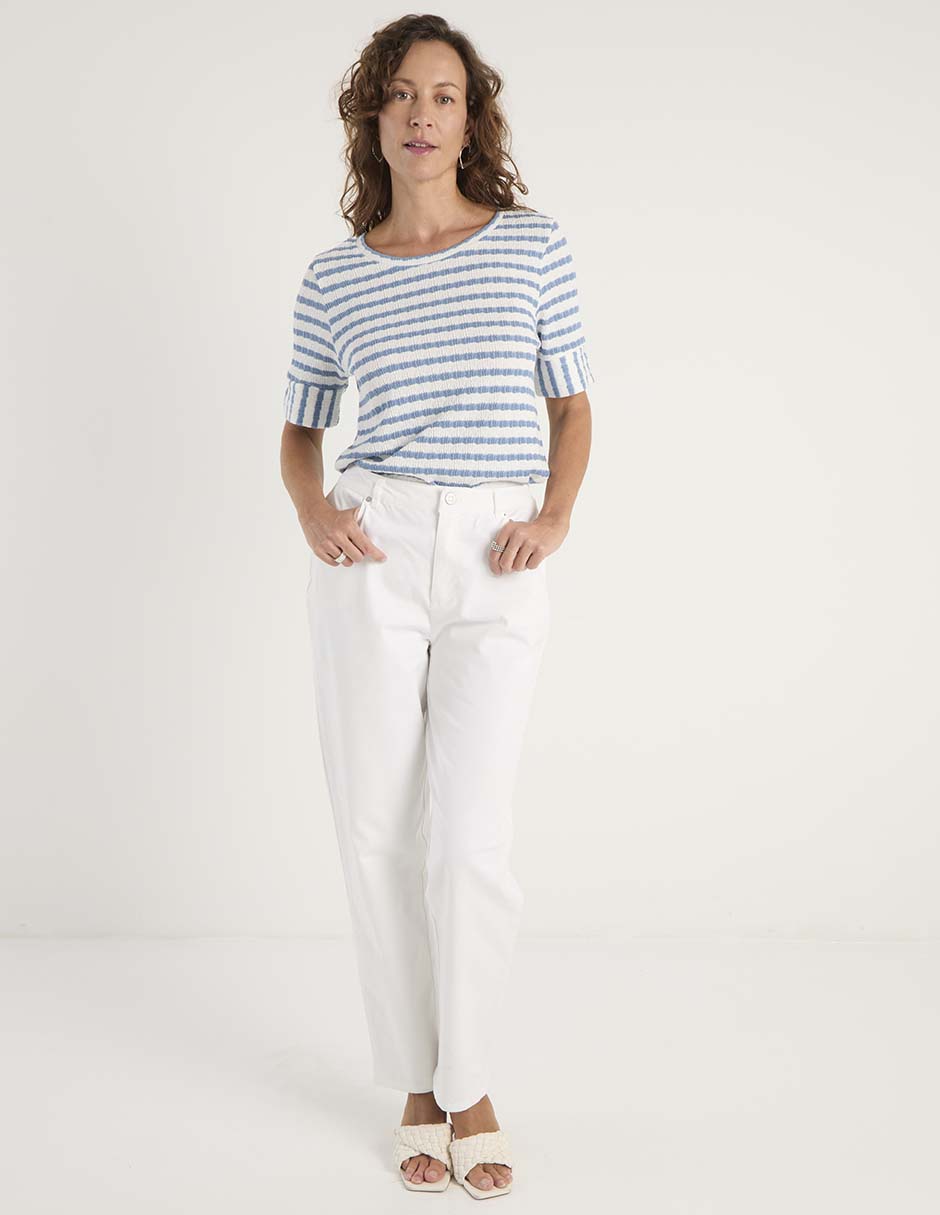 Playera manga corta cuello redondo para mujer 3