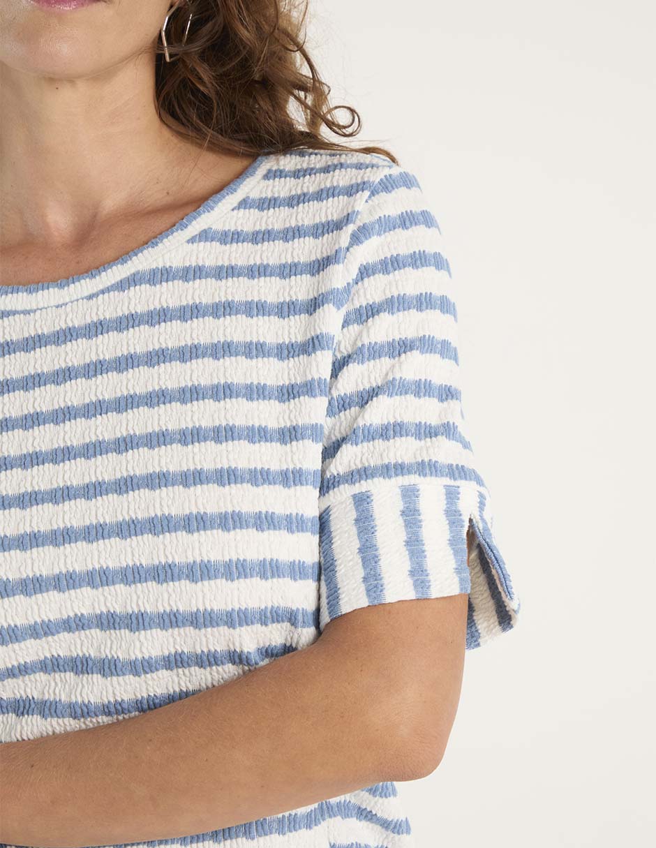 Playera manga corta cuello redondo para mujer 4