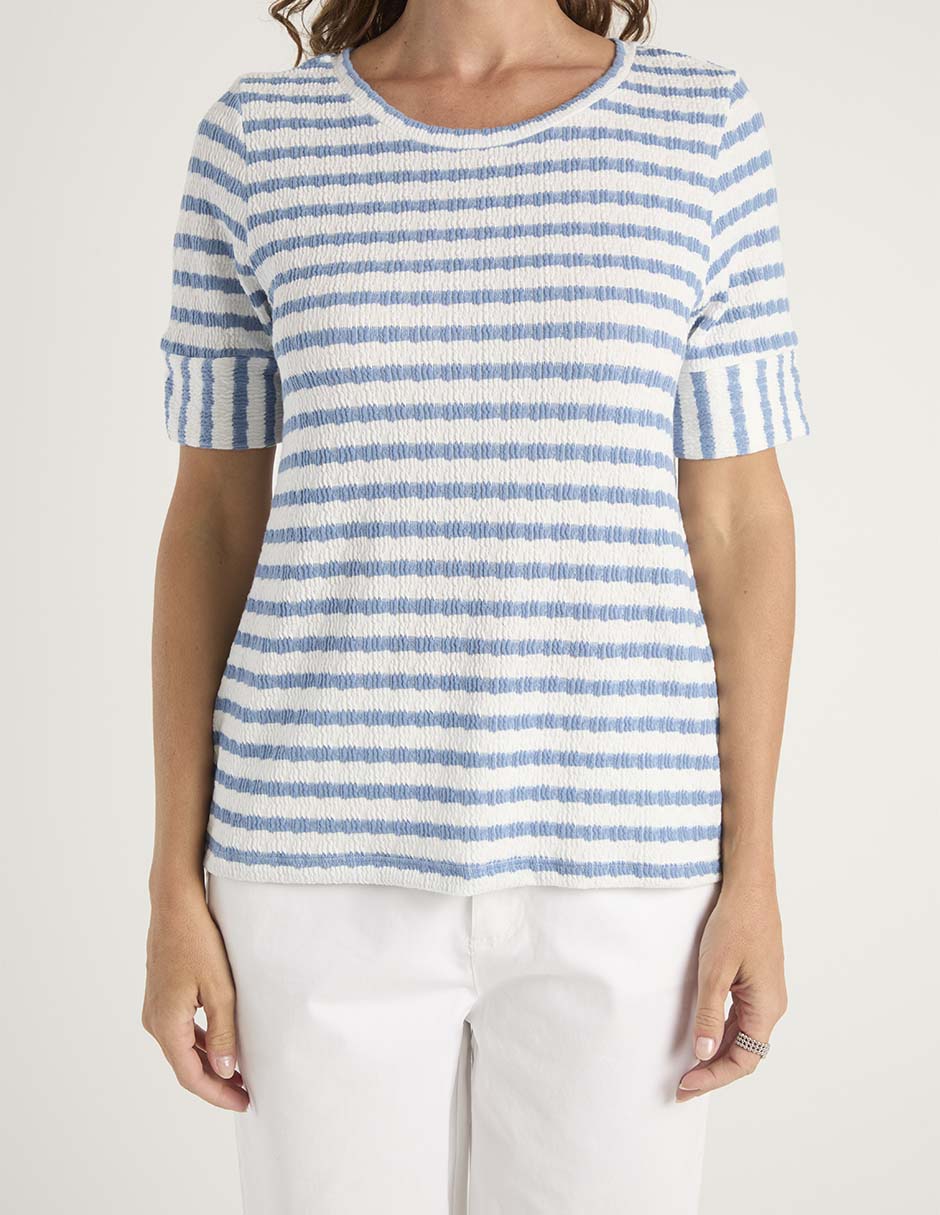Playera manga corta cuello redondo para mujer 5