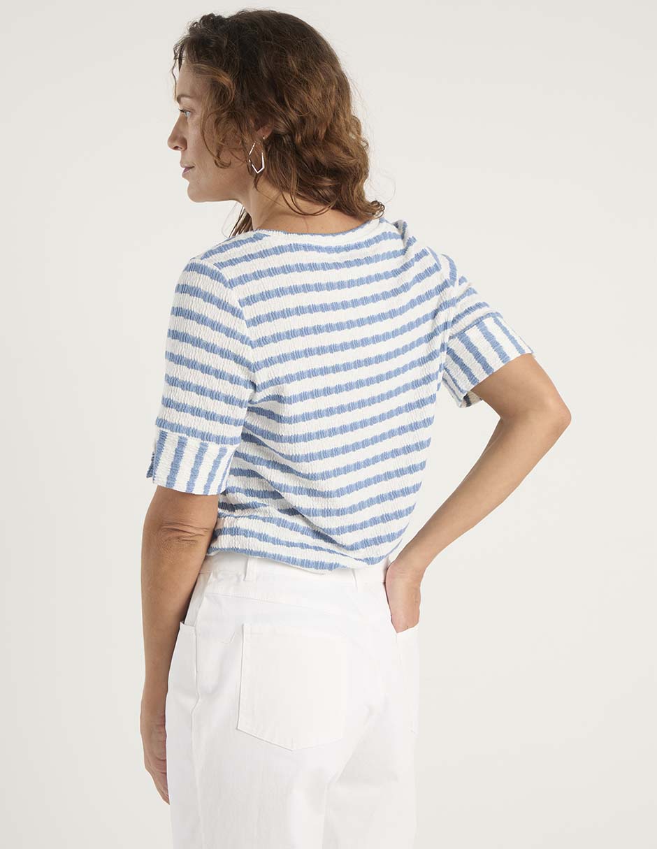 Playera manga corta cuello redondo para mujer 6