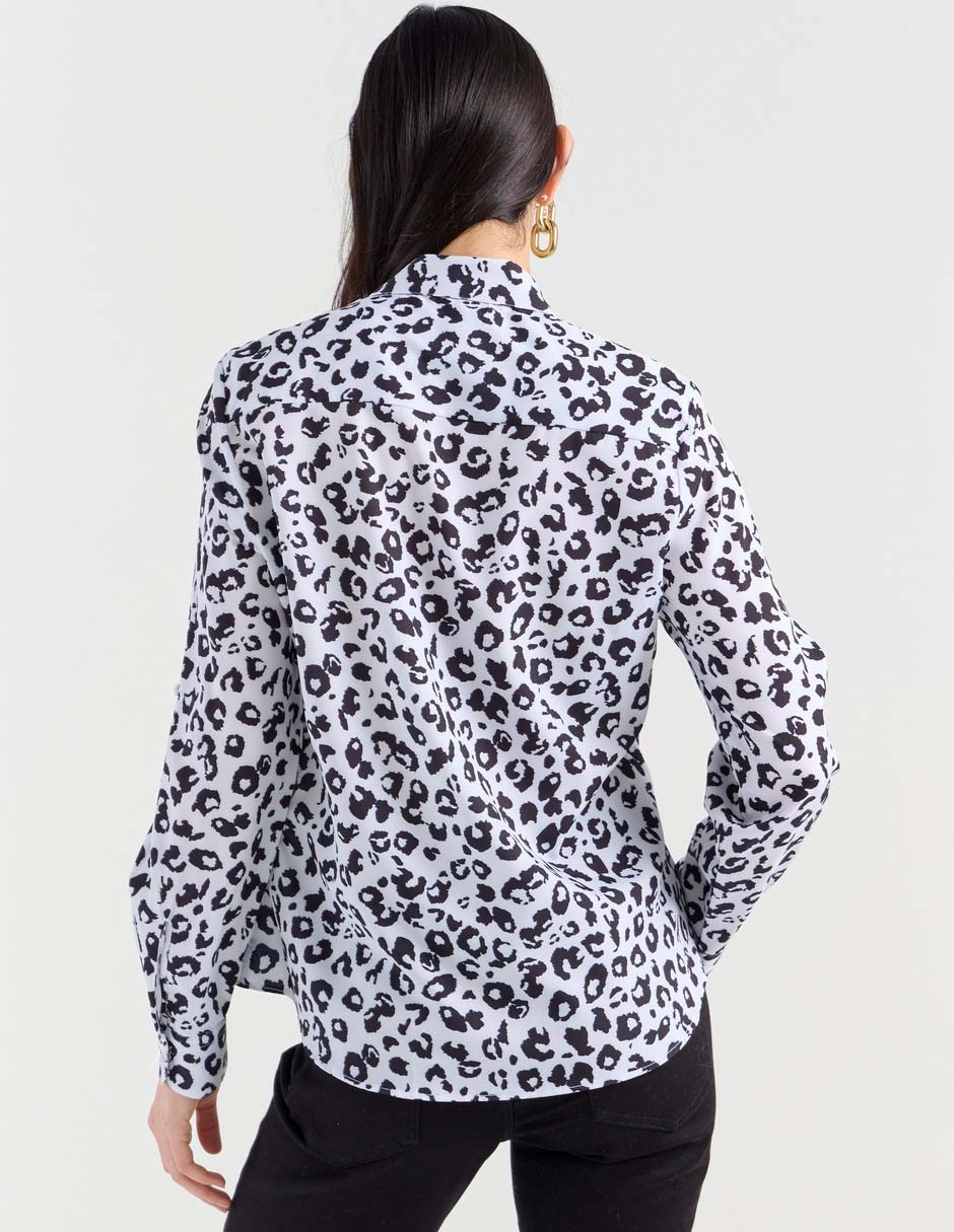 Blusa camisera manga larga para mujer 5