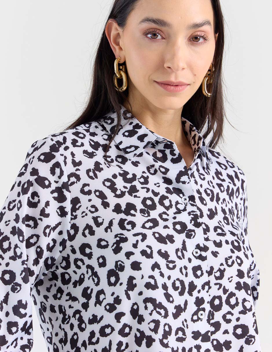 Blusa camisera manga larga para mujer 7